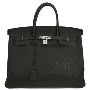 Hermes Birkin Black Togo With Palladium Hardware Black Calfskin Handbag